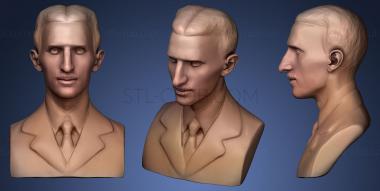 3D model Nikola Tesla young (STL)